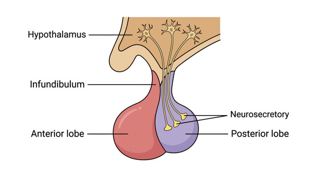 Pituitary Gland Anatomy Educational Infographic