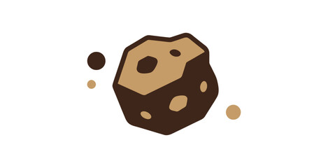 Asteroid Flat Vector Illustration © Mardiyo
