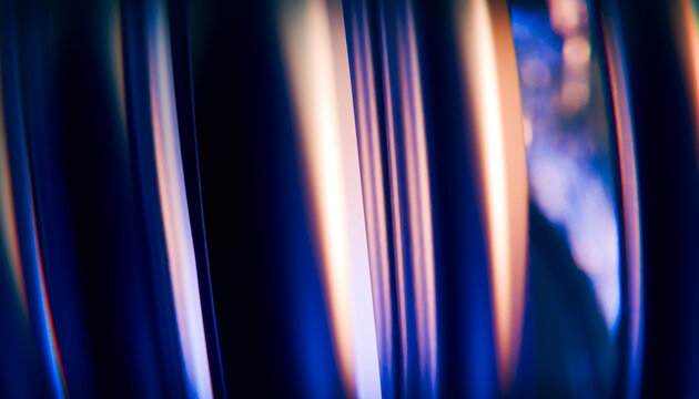 Abstract background with flowing blue line and light