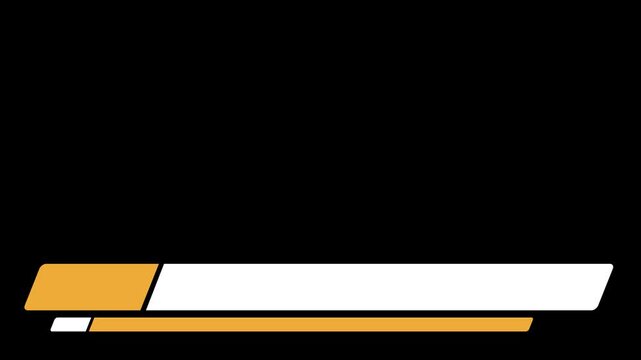 yellow and white lower third animation with green screen