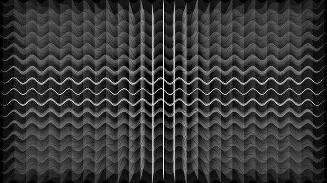 white nice abstract wave dynamic reflective gried line blowing pattern background animation video 16 to 9 ratio