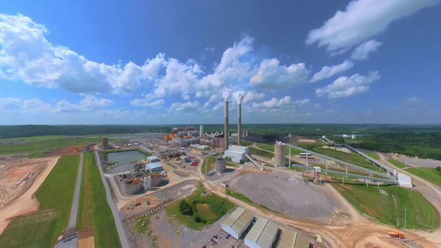 Cumberland Fossil Plant located on the Cumberland River in Cumberland City, Tennessee