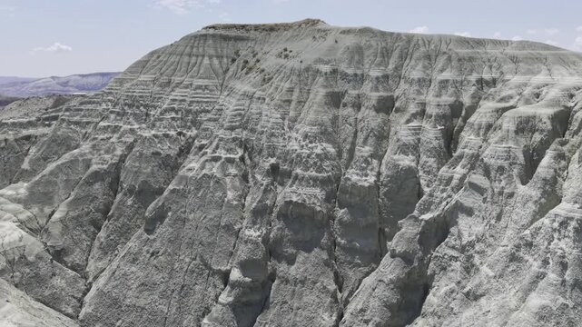 Drone Footage of Nallihan Bird Sanctuary and Rainbow Hills in Ankara Turkey Showing Wetlands and Colorful Geological Landscape