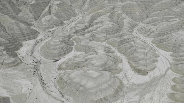 Drone Footage of Nallihan Bird Sanctuary and Rainbow Hills in Ankara Turkey Showing Wetlands and Colorful Geological Landscape