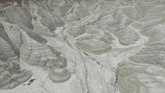 Drone Footage of Nallihan Bird Sanctuary and Rainbow Hills in Ankara Turkey Showing Wetlands and Colorful Geological Landscape