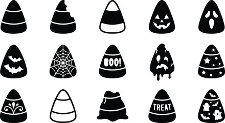 Naklejka premium Halloween candy corn clip art and icons