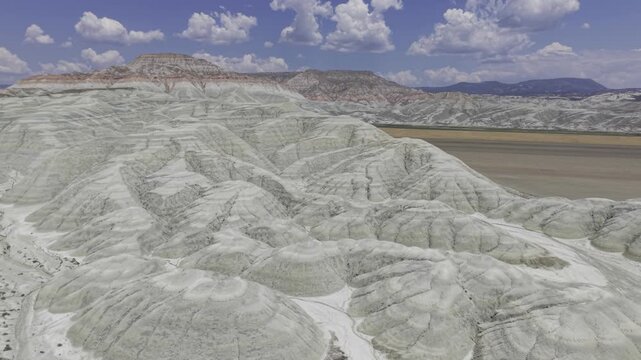 Drone Footage of Nallihan Bird Sanctuary and Rainbow Hills in Ankara Turkey Showing Wetlands and Colorful Geological Landscape