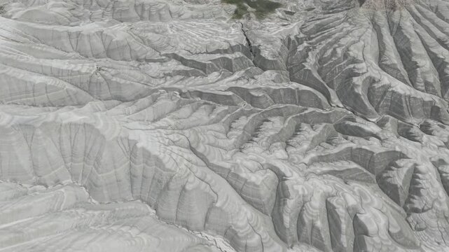 Drone Footage of Nallihan Bird Sanctuary and Rainbow Hills in Ankara Turkey Showing Wetlands and Colorful Geological Landscape