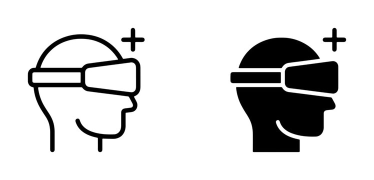 Virtual Reality Headset Icon, VR Goggles Symbol, Immersive Technology, Digital Experience, Futuristic Vision