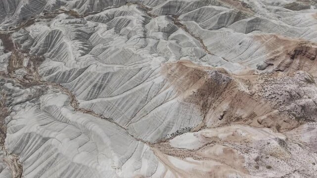 Drone Footage of Nallihan Bird Sanctuary and Rainbow Hills in Ankara Turkey Showing Wetlands and Colorful Geological Landscape