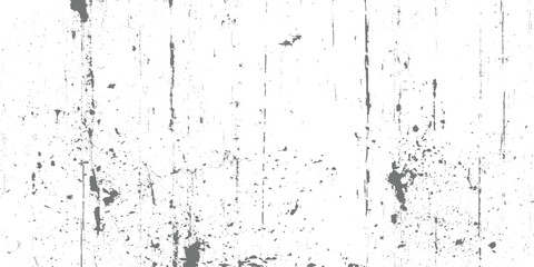 Fototapeta premium White distressed grunge wall texture with black paint drips, scratched surface, weathered stains, minimalist monochrome, vintage industrial background design vector.