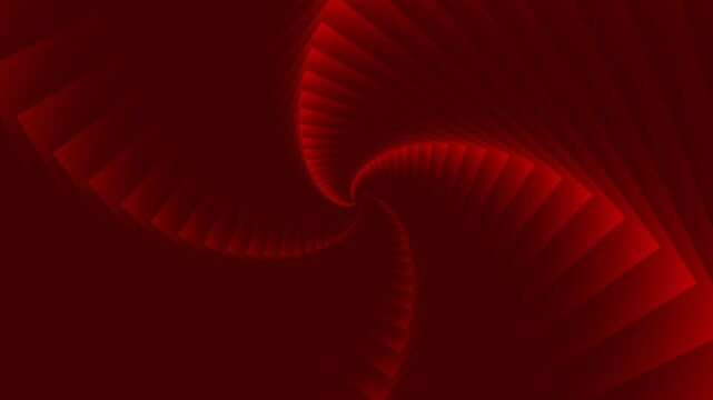 Red spiral geometric tunnel background with twisting squares and dynamic depth effect