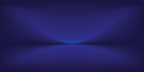 Obraz premium Blue Background - Blank Blue Gradient Background Room, Studio, Interior, Space, Under Water Illustration Editable Vector
