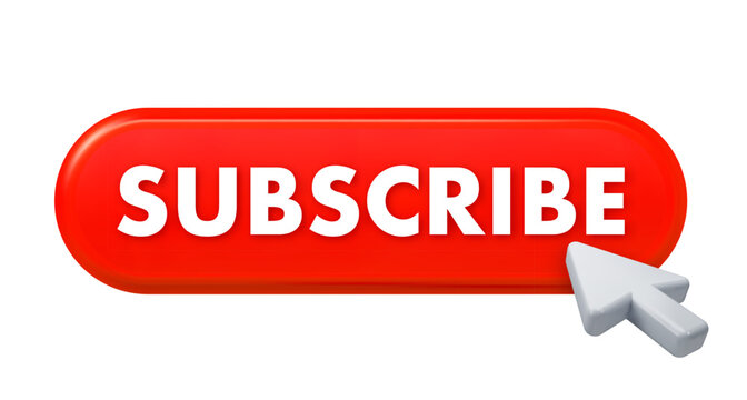 Mouse cursor clicking subscribe button for online content
