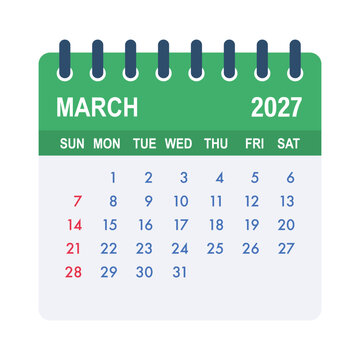 March 2027 calendar organizing schedule and monthly planning