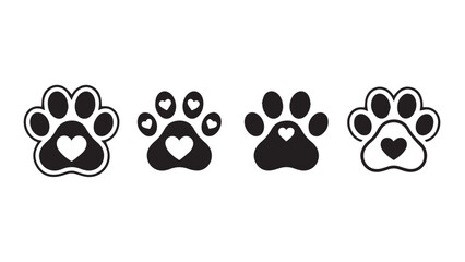 Fototapeta premium Animal_paw_print_icons_1