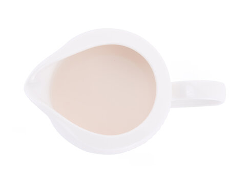 Milk jar on white background.