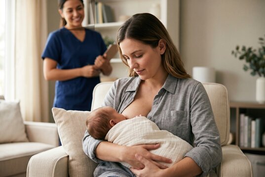 Gentle embrace of new motherhood and expert lactation support at home
