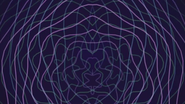 Abstract Geometric Pattern with Flowing Curved Lines on Dark Background