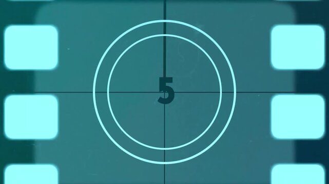 Clock Face with Number Ten and Connected Digital Nodes on Teal Background