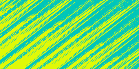 Neon green yellow background with grunge texture brush strokes. Squiggle bold smears template. Grainy bold bright brush strokes. Punk neon vector texture background. Backdrop street art design. © AINUNNAJIB