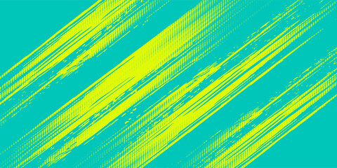 Neon green yellow background with grunge texture brush strokes. Squiggle bold smears template. Grainy bold bright brush strokes. Punk neon vector texture background. Backdrop street art design. © AINUNNAJIB