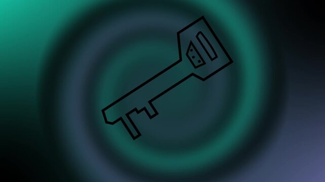 Security access logic key icons draw minimalist system unlock vectors over blurred gradient backdrops. Data encryption keys represent digital privacy authentication rules.