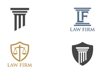 Obraz premium Law Firm Logo Vector Set for Legal Services and Justice Branding Design 