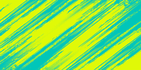 Neon green yellow background with grunge texture brush strokes. Squiggle bold smears template. Grainy bold bright brush strokes. Punk neon vector texture background. Backdrop street art design. © AINUNNAJIB