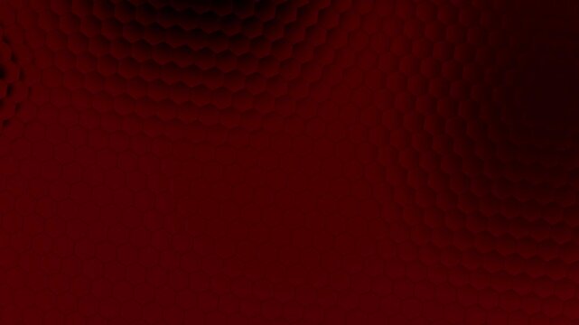 Red hexagonal grid graphics build advanced industrial machinery monitoring screens. Automated manufacturing diagnostics tools use a red hexagonal grid graphic dashboard display panel.