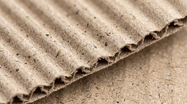 Raw Corrugated Recycled Cardboard Paper Texture High Resolution 8K