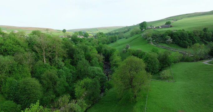 Soaring above the hills in Swaledale
