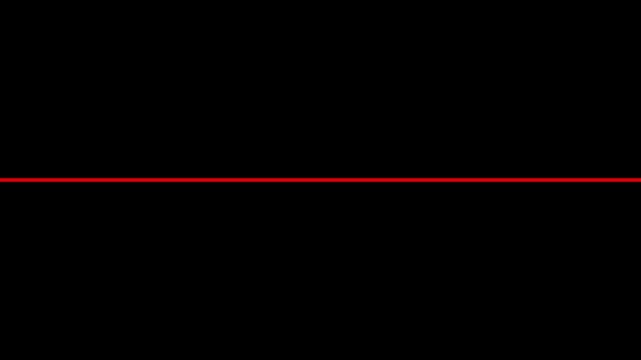 Minimalist red line animation on black background, abstract motion for editing
