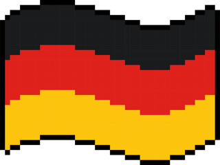 Fototapeta premium Pixel art Germany country flag icon for game UI