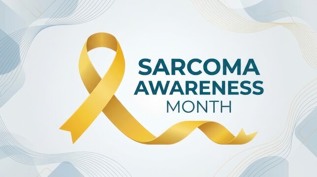 Yellow sarcoma awareness ribbon graphic