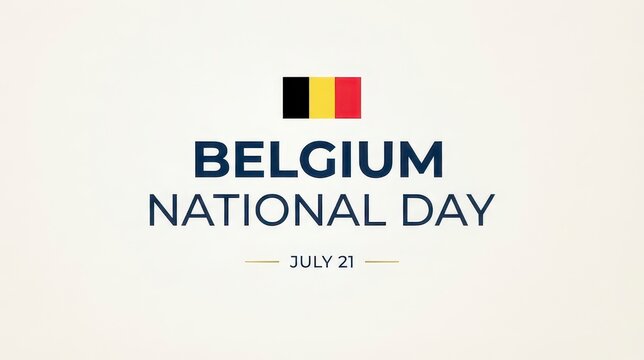 Belgium National Day celebration design with flag