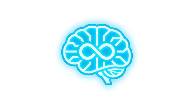 Artificial General Intelligence AGI Brain Infinity Vector Illustration