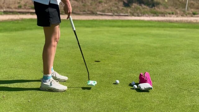 putting exercice on a green