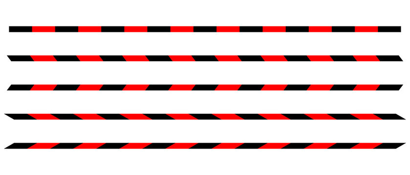 Black and red warning hazard stripe slanted line border frame collection