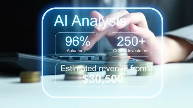 Focus on AI analysis with statistics and financial data for investment and revenue estimation.