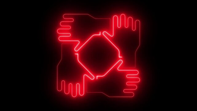 Neon combination 4k video animation