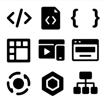 Ui animation front vector tree end dom layout icon html responsive logo