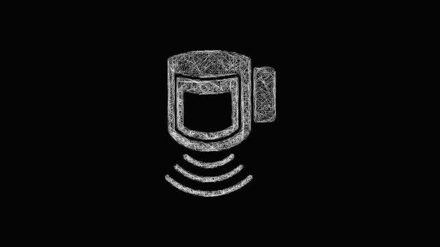 Sketch motion sensor icon animation - smooth progressive reveal