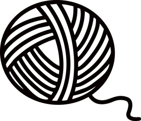 Hand Drawn Yarn Ball Outline Illustration © Lembayungvibe
