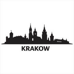 Fototapeta premium Silhouette of krakow’s iconic wawel castle skyline
