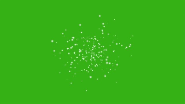 White Particle Explosion Green Screen Effect.
Spark Burst Motion Graphics on Chroma Key Background.