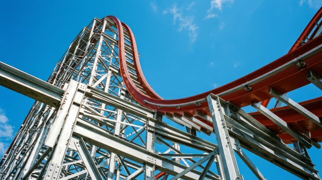Roller Coaster Track and Steel Structure