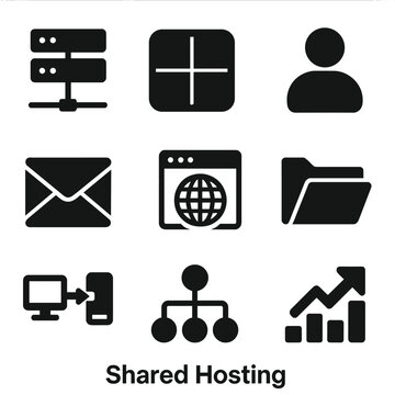 Icons resource vector icon shared ftp file bandwidth hosting account server traffic