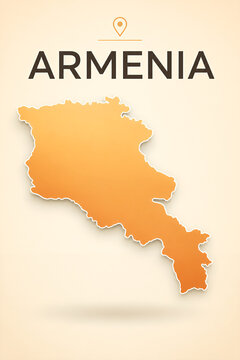 Armenia Political Map with Provincial Boundaries Premium 3D Vector Illustration
