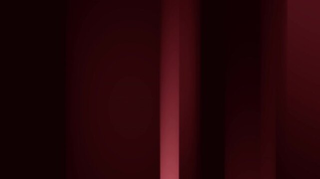Abstract dark red motion background with vertical soft light beams 4K